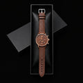 Beisheng Men's Leather Strap Watch Perfect for formal and casual occasions - Brown