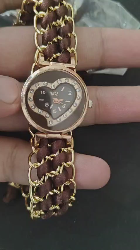 Girls Luxury Stylish Girls Analog Handmade Bracelet Rope Watch - Elegant Timepiece Featuring A Unique Woven Design